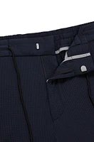 Slim-fit trousers performance-stretch seersucker