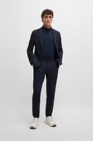 Slim-fit trousers performance-stretch seersucker