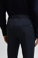 Slim-fit trousers performance-stretch seersucker