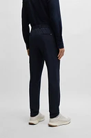 Slim-fit trousers performance-stretch seersucker