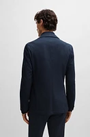 Slim-fit jacket performance-stretch seersucker