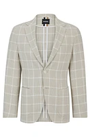 Regular-fit jacket a checked cotton blend