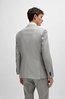 Slim-fit suit a melange wool blend
