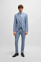 Slim-fit suit a melange wool blend