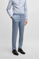 Slim-fit suit a melange wool blend