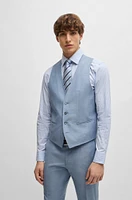 Slim-fit suit a melange wool blend