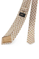 Silk-jacquard tie with dot motif