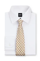 Silk-jacquard tie with dot motif