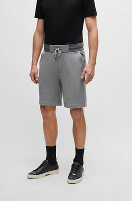 Regular-fit shorts cotton toweling with drawcord