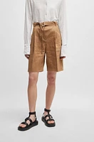 Relaxed-fit shorts a stretch linen blend