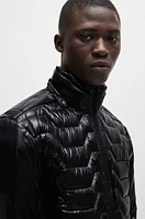 Water-repellent jacket with signature quilting