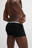 Two-pack of stretch-cotton trunks with logo waistbands