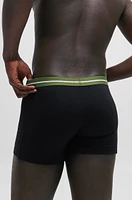 Three-pack of stretch-cotton boxer briefs with logos