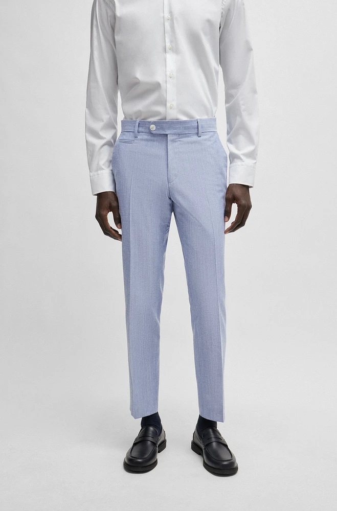 BOSS - Slim-fit trousers Dark Blue