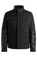 Mixed-material jacket with down filling