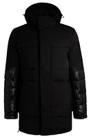 Water-repellent parka jacket with down filling