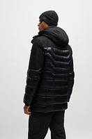 Water-repellent parka jacket with down filling