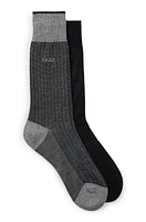 Two-pack of socks in mercerized cotton