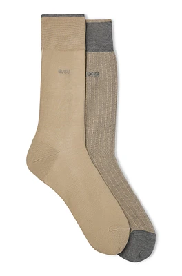 Two-pack of socks mercerized cotton