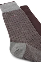 Two-pack of socks in mercerized cotton