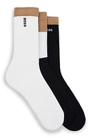 Three-pack of short-length socks with logo details