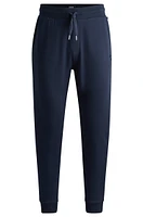 Cotton-terry tracksuit bottoms with double monogram