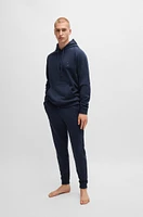 Cotton-terry tracksuit bottoms with double monogram