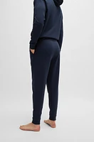 Cotton-terry tracksuit bottoms with double monogram