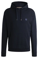 Cotton-terry regular-fit hoodie with double monogram