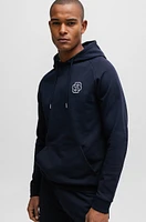 Cotton-terry regular-fit hoodie with double monogram