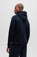 Cotton-terry regular-fit hoodie with double monogram