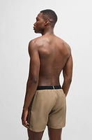 Quick-dry swim shorts with contrast details