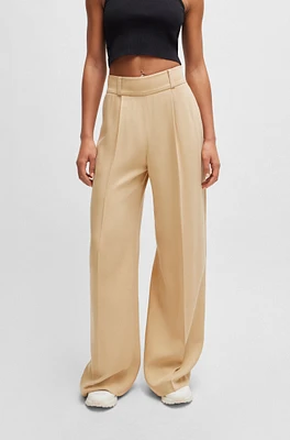 Relaxed-fit trousers with wide leg