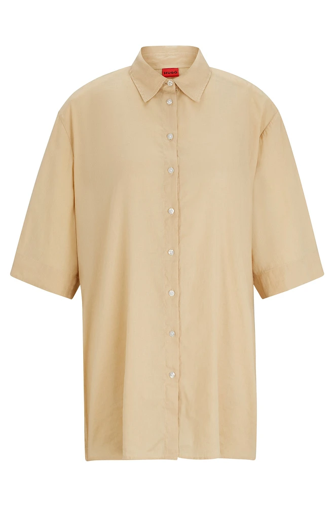 Regular-fit blouse a linen blend