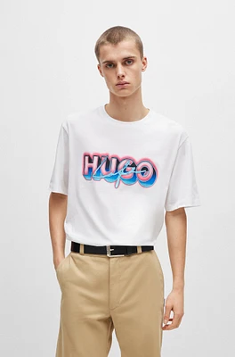 Camiseta de punto algodón con gráfico logo