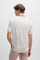 Camiseta de punto algodón con logo doble