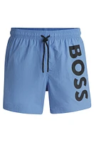 Fully lined swim shorts with logo print