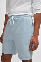 Stretch-cotton shorts with drawstring waist and embroidered logo