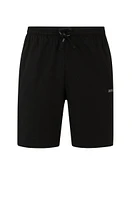 Stretch-cotton regular-fit shorts with logo detail