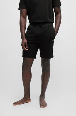 Stretch-cotton regular-fit shorts with logo detail