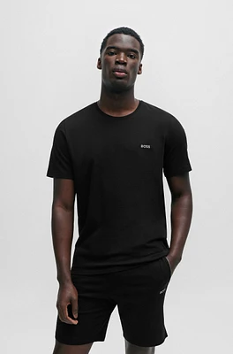 Stretch-cotton regular-fit T-shirt with logo detail