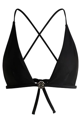 Triangle bikini top with Double B monogram