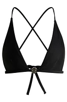 Top de bikini triangular con monograma Double B