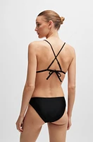 Top de bikini triangular con monograma Double B