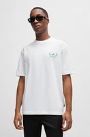 Camiseta relaxed fit de algodón con ilustración temporada