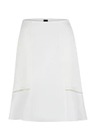 A-line skirt with ladder-lace trims