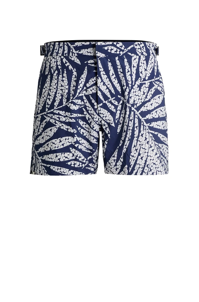 Fully lined swim shorts quick-drying printed fabric