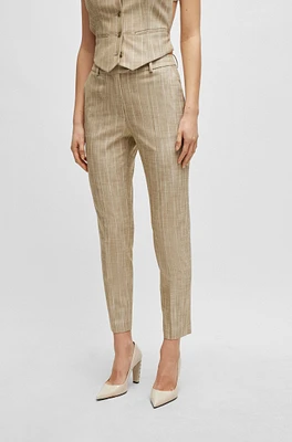 Regular-fit trousers with pinstripe pattern