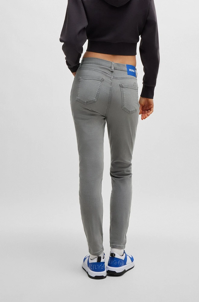 Skinny-fit jeans dark-gray stretch denim