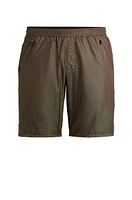 BOSS - Slim-fit shorts iridescent ripstop with inner Light Red